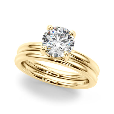 Solitaire Round Engagement Ring – Round Lab Diamond Engagement Ring in 18K Gold | Just Brilliant – view 7