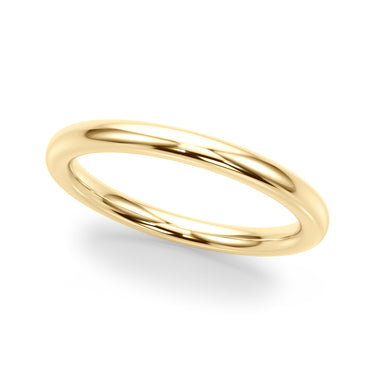 Plain Wedding Band – Lab Diamond Wedding Band in 18K Gold | Just Brilliant – close-up view