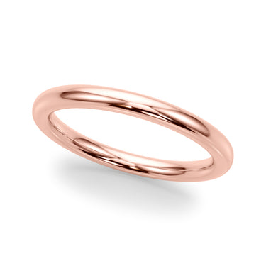 Plain Wedding Band – Lab Diamond Wedding Band in 18K Gold | Just Brilliant – side view