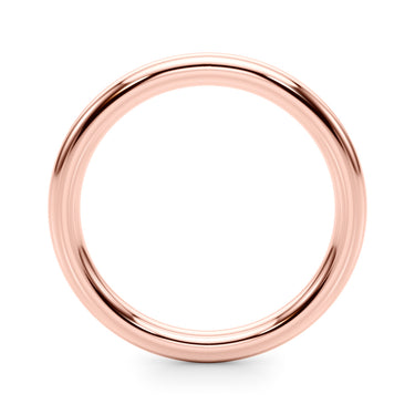 Plain Wedding Band – Lab Diamond Wedding Band in 18K Gold | Just Brilliant – angle view