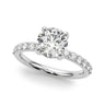 Single Row Round Engagement Ring – Radiant Lab Diamond Engagement Ring in 18K Gold | Just Brilliant