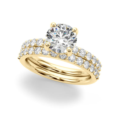 Single Row Round Engagement Ring – Round Lab Diamond Engagement Ring in 18K Gold | Just Brilliant – view 7