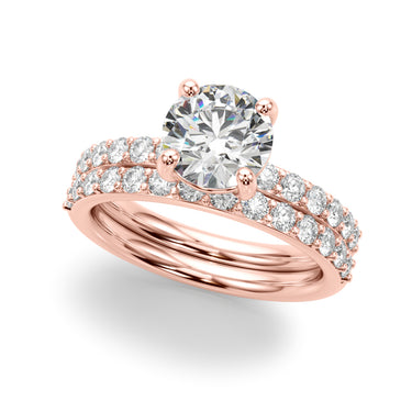 Single Row Round Engagement Ring – Round Lab Diamond Engagement Ring in 18K Gold | Just Brilliant – view 11