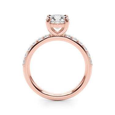 Single Row Round Engagement Ring – Round Lab Diamond Engagement Ring in 18K Gold | Just Brilliant – view 10