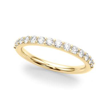 Straight Diamond Wedding Band – Lab Diamond Wedding Band in 18K Gold | Just Brilliant – close-up view