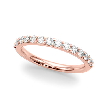 Straight Diamond Wedding Band – Lab Diamond Wedding Band in 18K Gold | Just Brilliant – side view