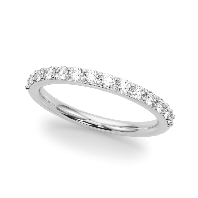Straight Diamond Wedding Band – Radiant Lab Diamond Wedding Band in 18K Gold | Just Brilliant