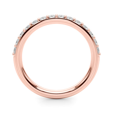 Straight Diamond Wedding Band – Lab Diamond Wedding Band in 18K Gold | Just Brilliant – angle view