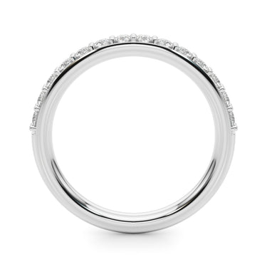 Straight Diamond Wedding Band – Lab Diamond Wedding Band in 18K Gold | Just Brilliant – detail view
