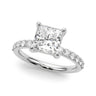 Single Row Princess Cut Engagement Ring – Princess Cut Lab Diamond Engagement Ring in 18K Gold | Just Brilliant