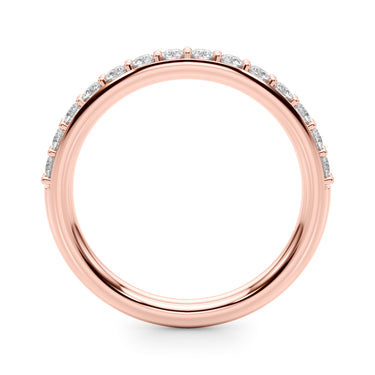 Straight Diamond Wedding Band – Lab Diamond Wedding Band in 18K Gold | Just Brilliant – angle view