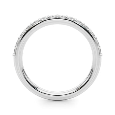 Straight Diamond Wedding Band – Lab Diamond Wedding Band in 18K Gold | Just Brilliant – detail view