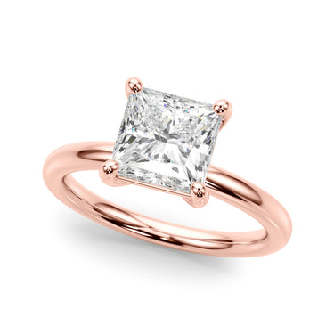 Solitaire Princess Cut Engagement Ring – Princess Cut Lab Diamond Engagement Ring in 18K Gold | Just Brilliant – view 9