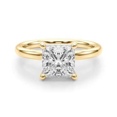 Solitaire Princess Cut Engagement Ring – Princess Cut Lab Diamond Engagement Ring in 18K Gold | Just Brilliant – view 8