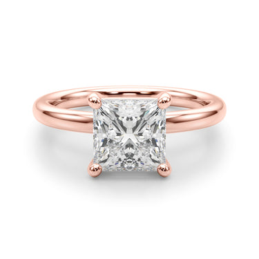 Solitaire Princess Cut Engagement Ring – Princess Cut Lab Diamond Engagement Ring in 18K Gold | Just Brilliant – view 12