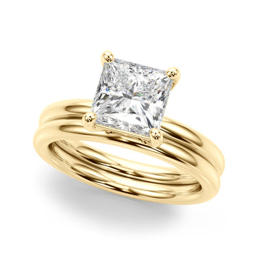 Solitaire Princess Cut Engagement Ring – Princess Cut Lab Diamond Engagement Ring in 18K Gold | Just Brilliant – view 7