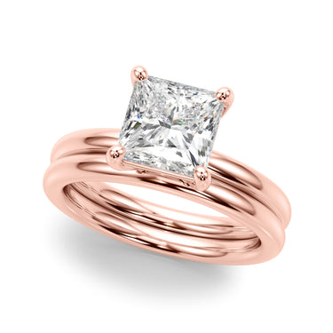Solitaire Princess Cut Engagement Ring – Princess Cut Lab Diamond Engagement Ring in 18K Gold | Just Brilliant – view 11