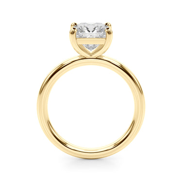 Solitaire Princess Cut Engagement Ring – Princess Cut Lab Diamond Engagement Ring in 18K Gold | Just Brilliant – angle view