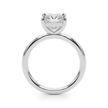Solitaire Princess Cut Engagement Ring – Princess Cut Lab Diamond Engagement Ring in 18K Gold | Just Brilliant – detail view