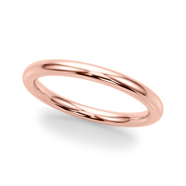 Plain Wedding Band – Lab Diamond Wedding Band in 18K Gold | Just Brilliant – side view