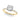 Single Row Hidden Halo Round Engagement Ring – Round Lab Diamond Engagement Ring in 18K Gold | Just Brilliant – side view