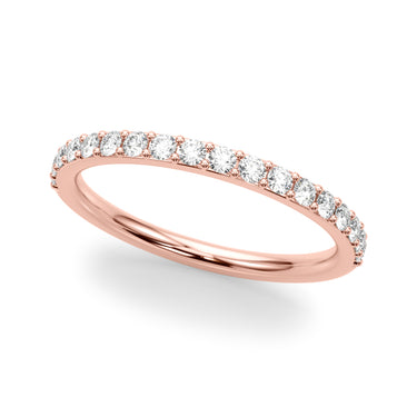 Straight Diamond Wedding Band – Lab Diamond Wedding Band in 18K Gold | Just Brilliant – side view