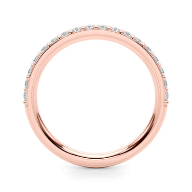 Straight Diamond Wedding Band – Lab Diamond Wedding Band in 18K Gold | Just Brilliant – angle view