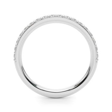 Straight Diamond Wedding Band – Lab Diamond Wedding Band in 18K Gold | Just Brilliant – detail view