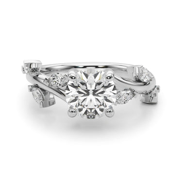 Engagement Rings Round & Mq – Lab Diamond Engagement Ring in 18K Gold | Just Brilliant – lifestyle view