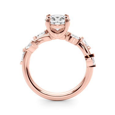 Engagement Rings Round & Mq – Lab Diamond Engagement Ring in 18K Gold | Just Brilliant – view 10