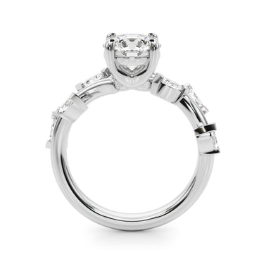 Engagement Rings Round & Mq – Lab Diamond Engagement Ring in 18K Gold | Just Brilliant – detail view