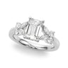 Contemporary Floral Emerald Cut Engagement Ring – Marquise Emerald & Lab Diamond Engagement Ring in 18K Gold | Just Brilliant