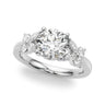 Floral Round Engagement Ring – Marquise Lab Diamond Engagement Ring in 18K Gold | Just Brilliant