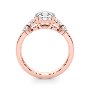 Floral Round Engagement Ring – Round Lab Diamond Engagement Ring in 18K Gold | Just Brilliant – view 10