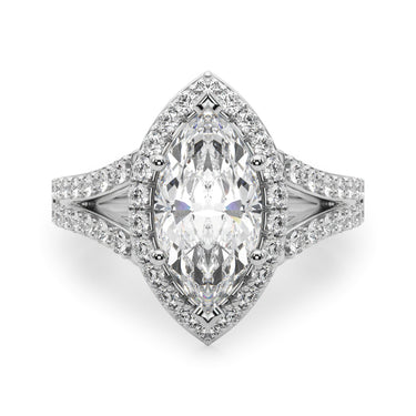 Split Shank Marquise Halo Engagement Ring – Marquise Lab Diamond Engagement Ring in 18K Gold | Just Brilliant – lifestyle ...