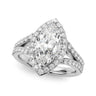 Split Shank Marquise Halo Engagement Ring – Marquise Lab Diamond Engagement Ring in 18K Gold | Just Brilliant