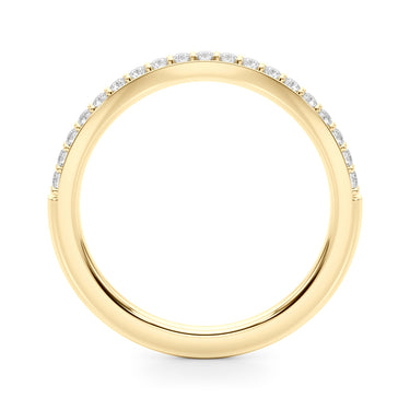 Curved Diamond Wedding Band – Lab Diamond Wedding Band in 18K Gold | Just Brilliant – lifestyle view