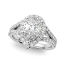 Split Shank Pear Halo Engagement Ring – Pear-Shaped Lab Diamond Engagement Ring in 18K Gold | Just Brilliant