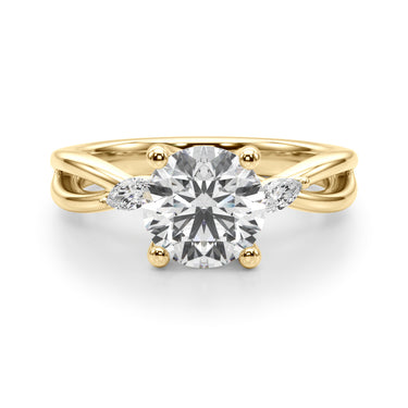 Round Split Shank Engagement Ring – Round Lab Diamond Engagement Ring in 18K Gold | Just Brilliant – view 8