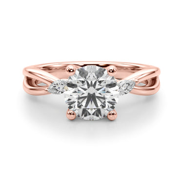 Round Split Shank Engagement Ring – Round Lab Diamond Engagement Ring in 18K Gold | Just Brilliant – view 12