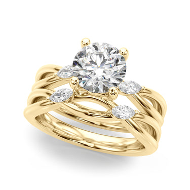 Round Split Shank Engagement Ring – Round Lab Diamond Engagement Ring in 18K Gold | Just Brilliant – view 7