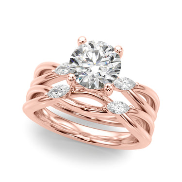 Round Split Shank Engagement Ring – Round Lab Diamond Engagement Ring in 18K Gold | Just Brilliant – view 11