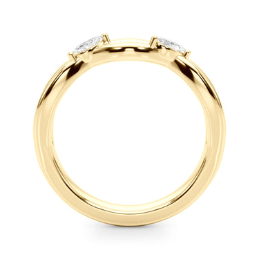 Crossing Diamond Wedding Band – Lab Diamond Wedding Band in 18K Gold | Just Brilliant – lifestyle view