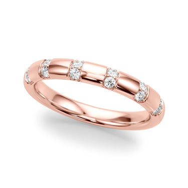 Contemporary Wedding Band – Lab Diamond Wedding Band in 18K Gold | Just Brilliant – side view
