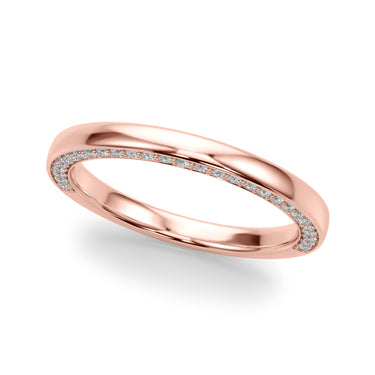Diamond Accented Wedding Band – Lab Diamond Wedding Band in 18K Gold | Just Brilliant – side view