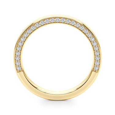 Diamond Accented Wedding Band – Lab Diamond Wedding Band in 18K Gold | Just Brilliant – lifestyle view