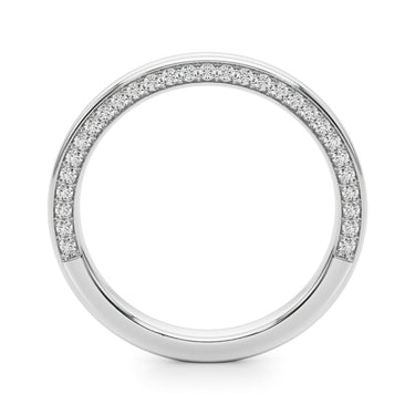 Diamond Accented Wedding Band – Lab Diamond Wedding Band in 18K Gold | Just Brilliant – detail view