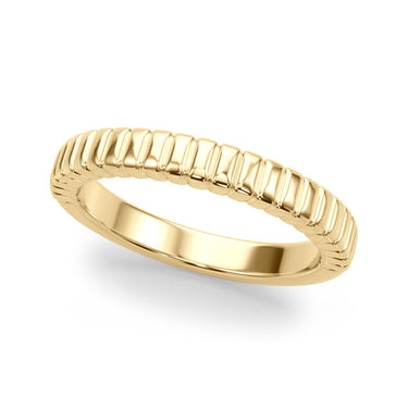 Textured Wedding Band – Lab Diamond Wedding Band in 18K Gold | Just Brilliant – close-up view