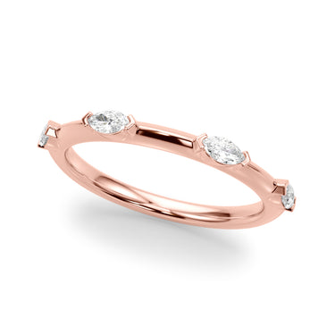 Marquise Wedding Band – Marquise Lab Diamond Wedding Band in 18K Gold | Just Brilliant – side view