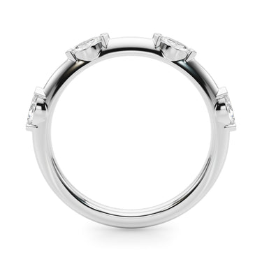 Marquise Wedding Band – Marquise Lab Diamond Wedding Band in 18K Gold | Just Brilliant – detail view